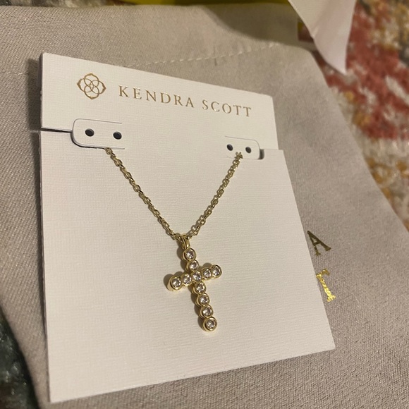 Kendra Scott Jewelry Nwt Kendra Scott Cross Gold Pendant Necklace